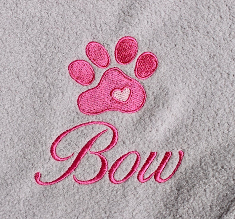 Dog Puppy Blanket Personalised Embroidered Puppy/ Dog Etsy