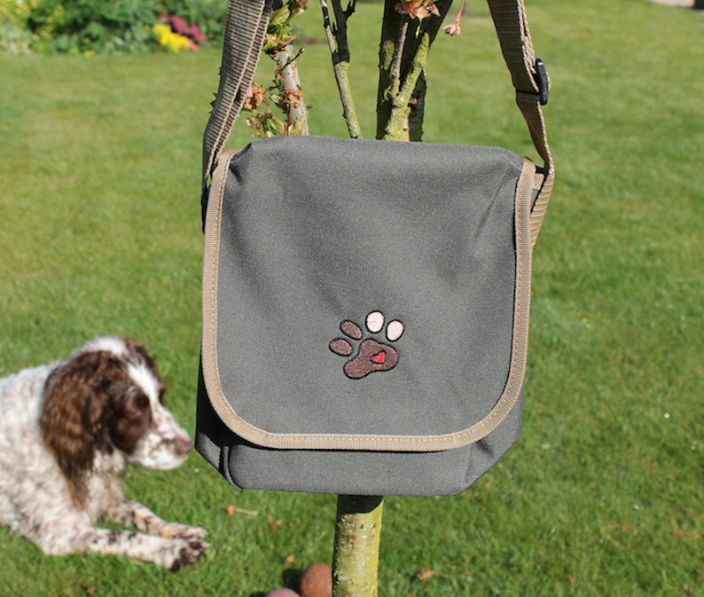 Paw Logo Dog Walking Bag Embroidered Walkers Bag Etsy