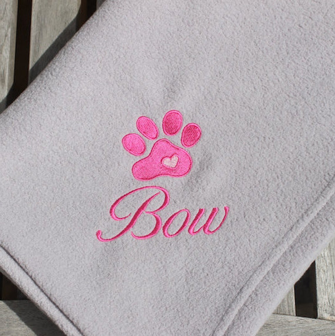 Dog Puppy Blanket Personalised Embroidered Puppy/ Dog Etsy