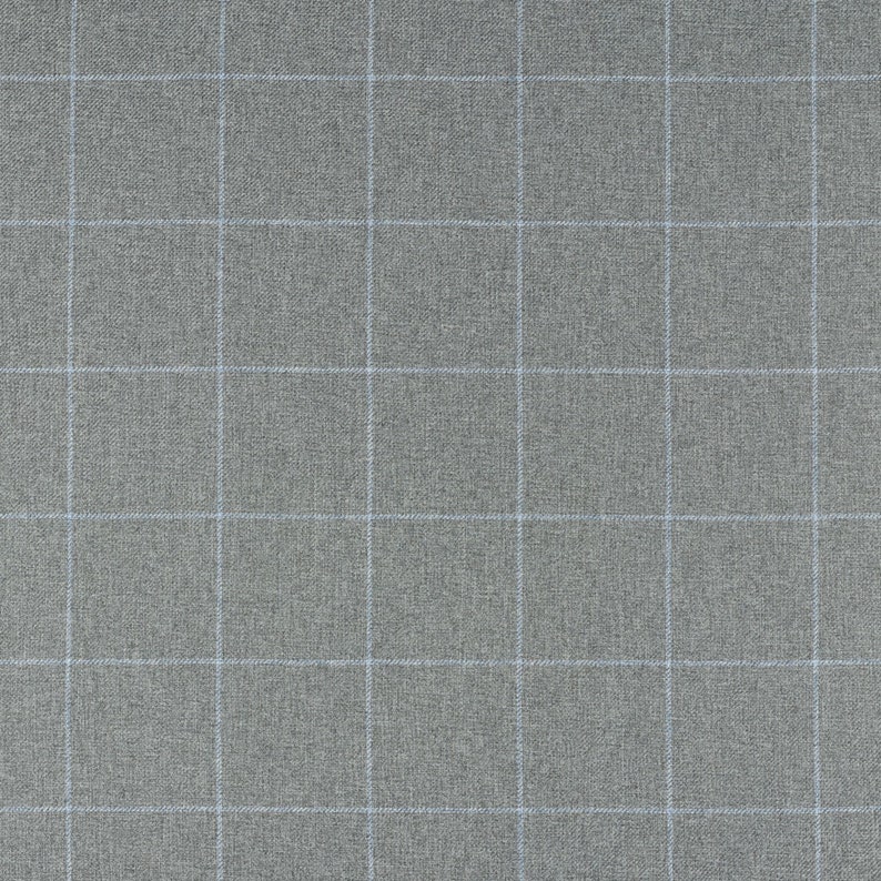 May include: Gray fabric with a subtle white checkered pattern.