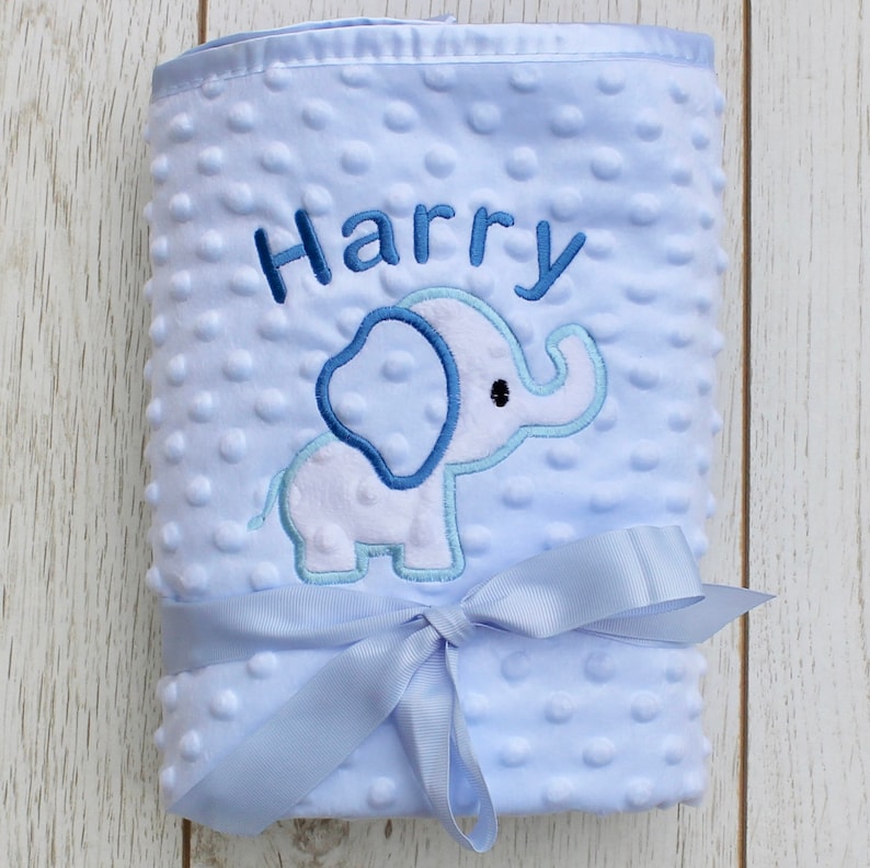Personalised Baby Blanket Super Soft Embroidered Blue Etsy UK