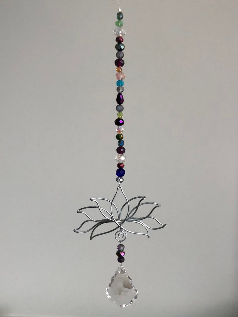 Handmade Suncatcher 12 Lotus Etsy