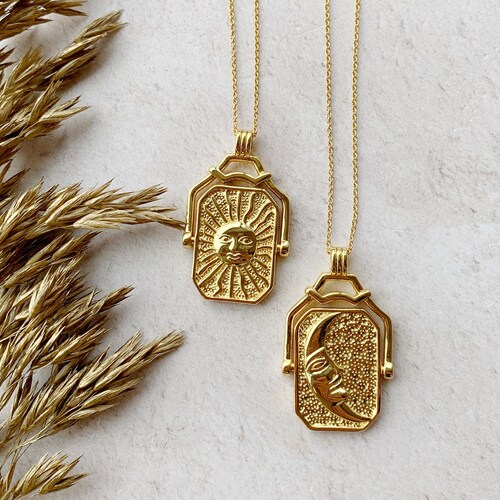 Solstice 14k Gold Fill Sun & Moon Spinner Necklace