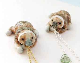 Ceramic Sloth Necklace