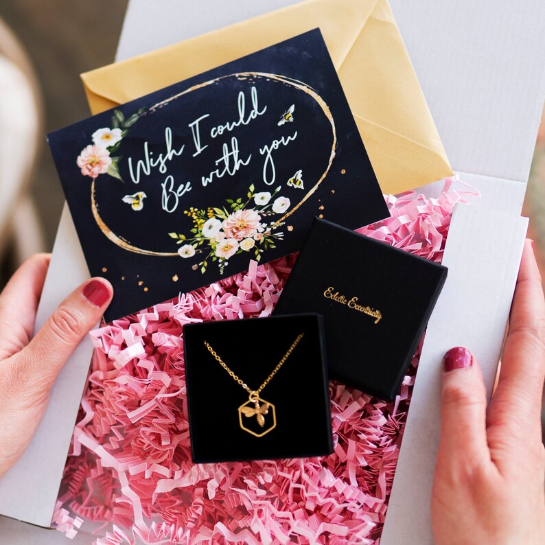 Wish I Could Bee With You Bee Necklace letterbox gift