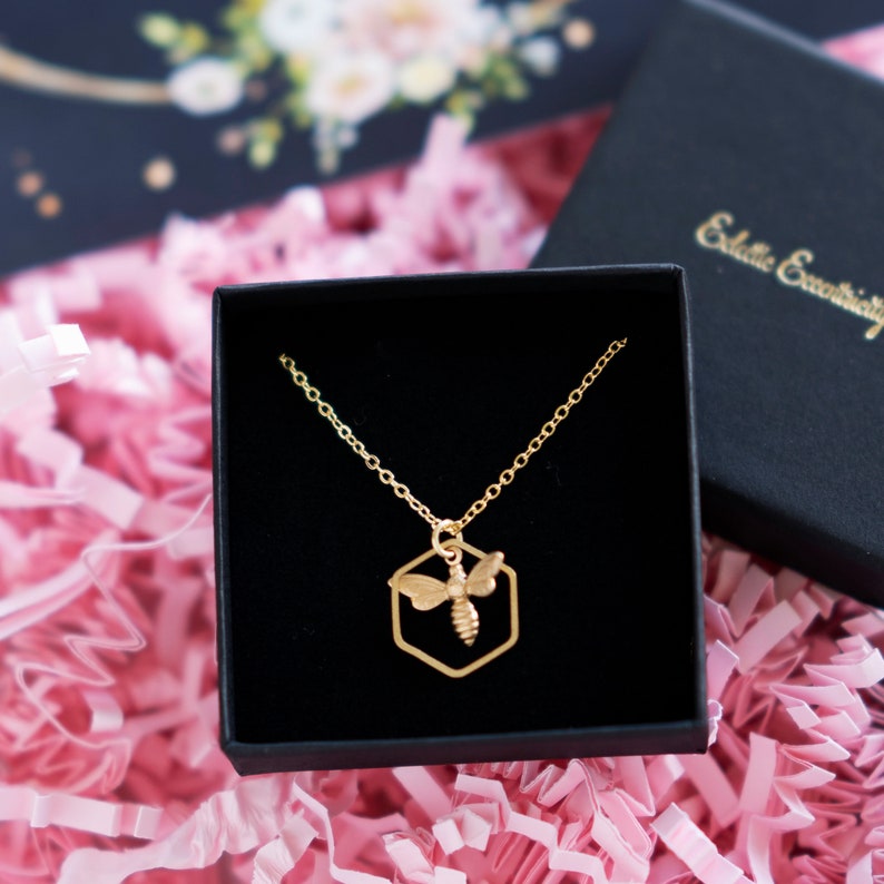 Wish I Could Bee With You Bee Necklace letterbox gift
