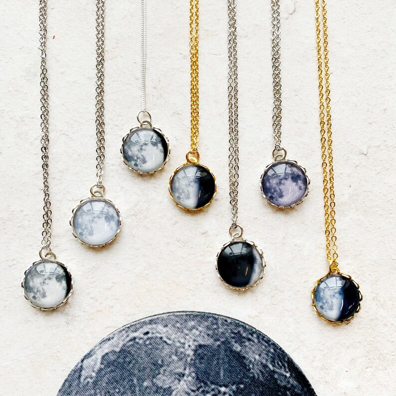 Custom Moon Phase Necklace | Etsy