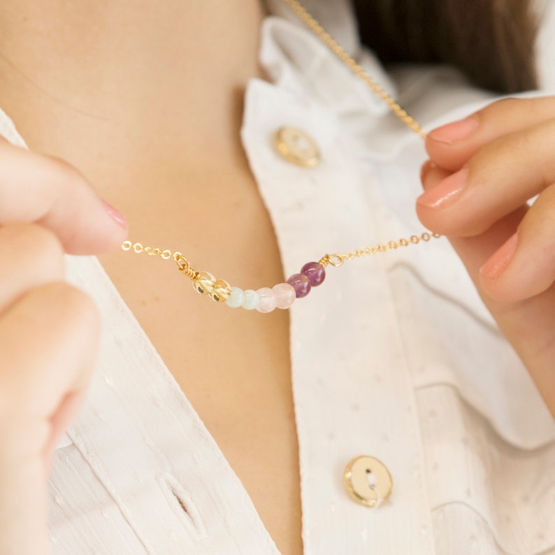 Wellbeing Gemstone Necklace and Bracelet Gift Set