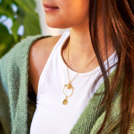 Bee Regal Gold Bee \u0026 Citrine Gemstone 