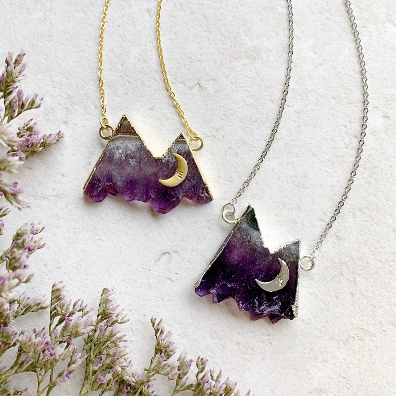 Personalised Amethyst Mountain Necklace 