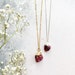 Personalised Ruby July Birthstone Necklace 