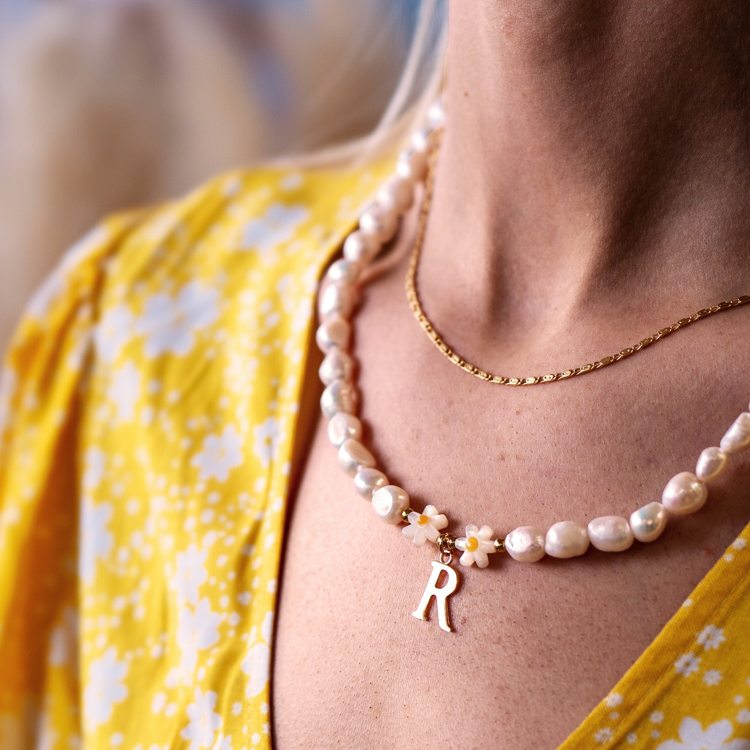 Freshwater Pearl and Daisy Personalised 