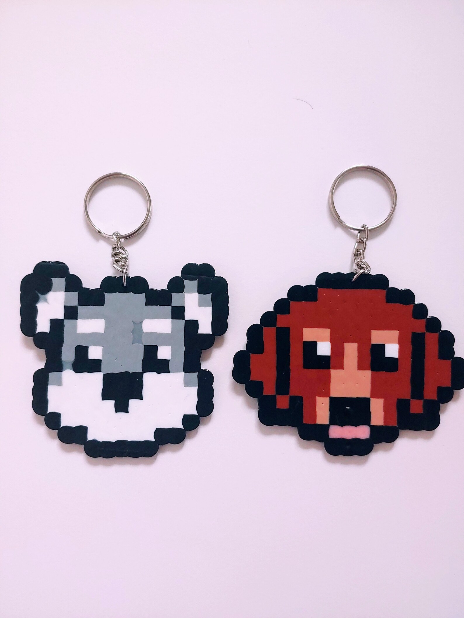 Handmade Puppy Keychains Perler Beads Pixel Design Cute and - Etsy