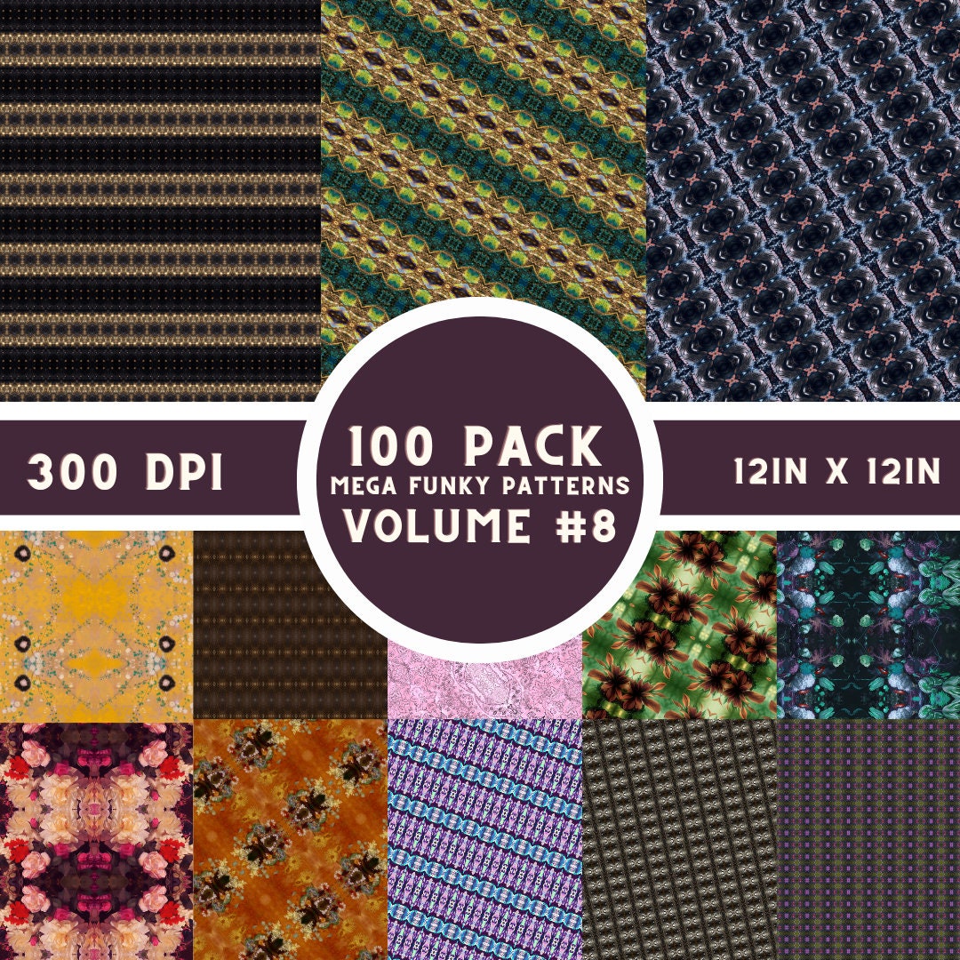 Css Funky Pattern 100 Pack of Digital Mega Funky Patterns 12in X 12in 300 - Etsy