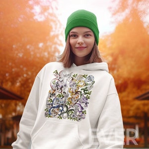 Sudadera con capucha de calavera de azúcar, sudadera de serpiente, suéter de esqueleto, camisa del zoológico de Halloween, camiseta gráfica de montaña, bosque mexicano gótico, Día de los Muertos