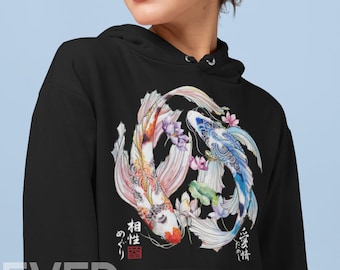 Koi Fish Graphic Hoodie: Japanese Streetwear Pullover