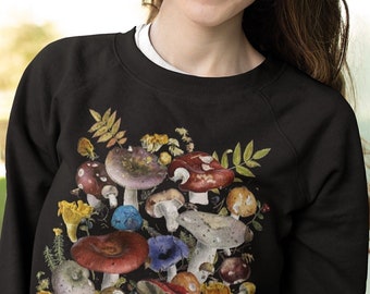 Mushroom Sweatshirt | Etsy Mushroom Sweatshirt | Etsy