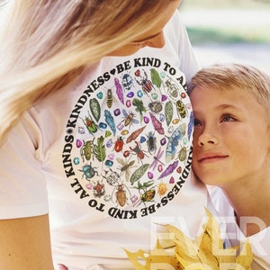 Kindness Bug Graphic Tee: Insect, Bee & Diamond Print Shirt