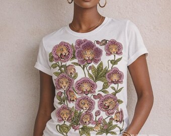 Leopard Orchid Bloom Graphic Tee Shirt, Hoodie Sweatshirt