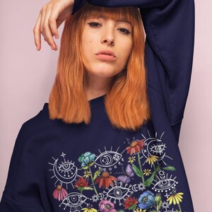 Celestial Evil Eye T-Shirt: Witchy Mama Hippie Graphic Tee image 7