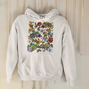 Bird Chameleon Shirt, Parrot Animal Tshirt, Reptile Graphic Tee, Tropical Rose Print, Colorful Flower T, Snake Floral Art, Stylish Hippie image 8