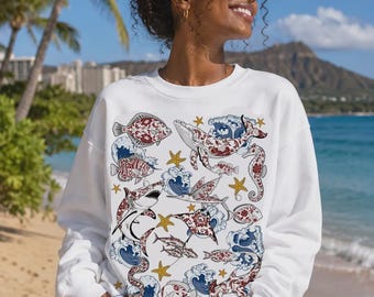 Crimson Sea Wildlife Graphic Tee shirt, Hoodie Sweatshirt