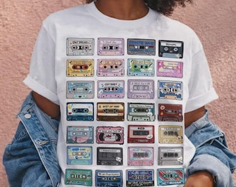 Retro Cassette Tape Graphic Tee Shirt, Hoodie Sweatshirt