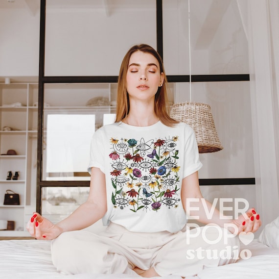 Celestial Evil Eye T-Shirt: Witchy Mama Hippie Graphic Tee