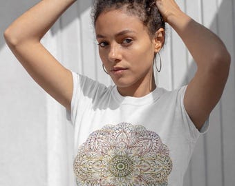 Mandala Graphic T-Shirt: Spiritual Nature Design, Soft Cotton Tee