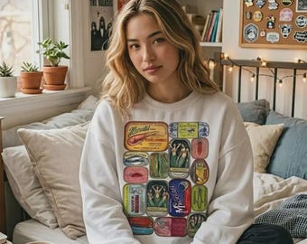 Retro Canned Mermaid Graphic Tee shirt, Hoodie Sweatshirt