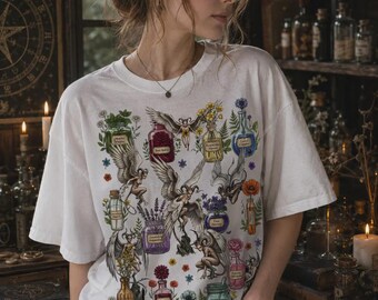 Gothic Fantasy Witchy Graphic Tee Shirt, Hoodie Sweatshirt