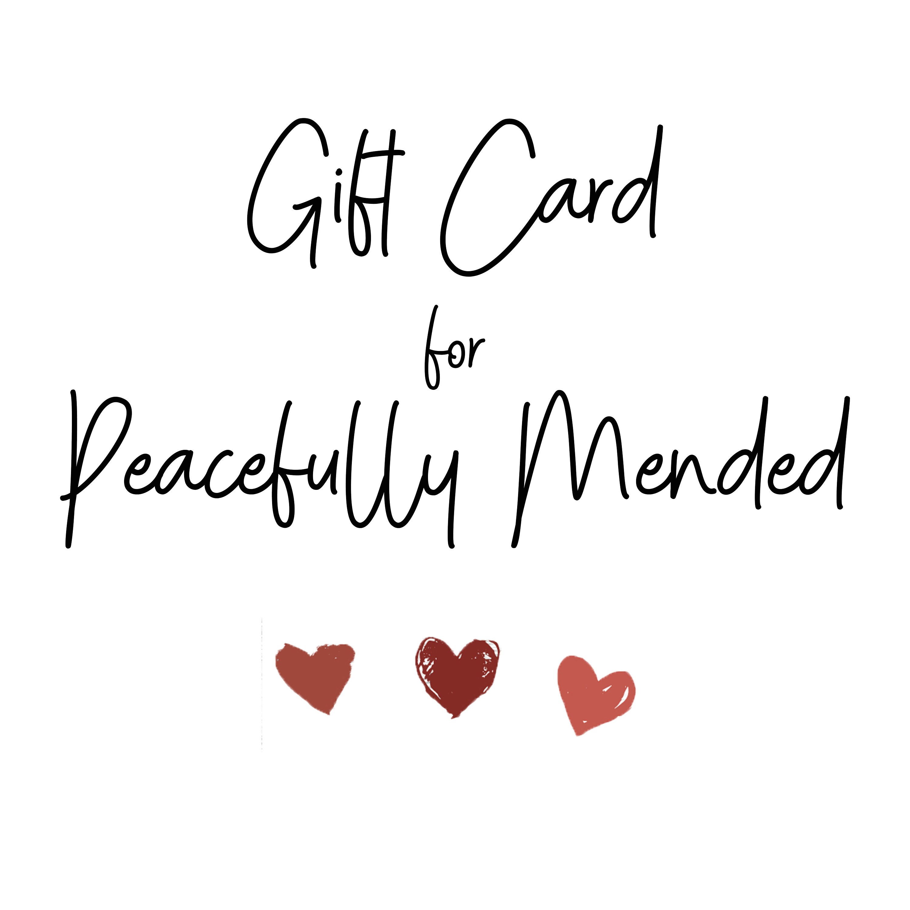 Gift Certificate for Peacefully Mended LLC Etsy Shop Gift Etsy.de