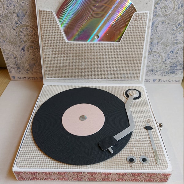 Please read before you buy ! * Record Player Card and box in 1 * Digital cut file