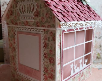3D Mini Album House Gift Box including the Mini Album that fits perfectly * Digital cut file *