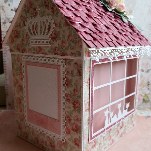 3D Mini Album House Gift Box including the Mini Album that fits perfectly * Digital cut file *