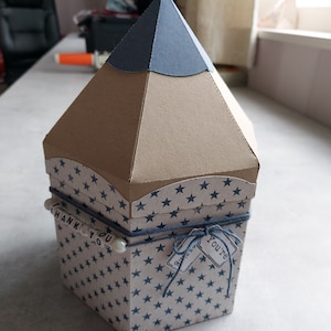 Caja de regalo de lápiz 3D (archivo de corte digital!!)