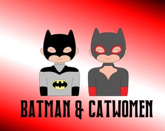 Jeu de matrices complémentaire Batman et Catwomen (Lisez la description dans la case !)