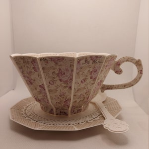 Grande tasse à thé vintage * Fichier de découpe numérique ! *