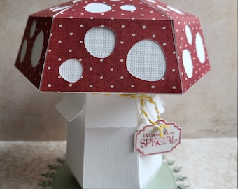 3D Mushroom Gift Box ( Digital Cut file !! )