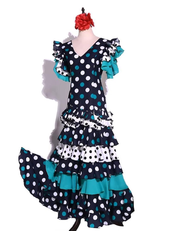 flamenco dress blue Flamenco Off-Shoulder Ruffle Maxi Dress Blue