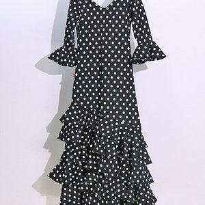 Flamencojurk Zwart Wit Polka Dot Lunares Sevillanas