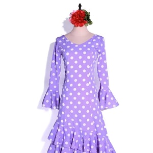 Flamenco Dance Dress Polka Dot Purple Lila Sevillanas
