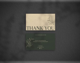 Printable Thank You Order Cards, Card Template, Thank You Card Template