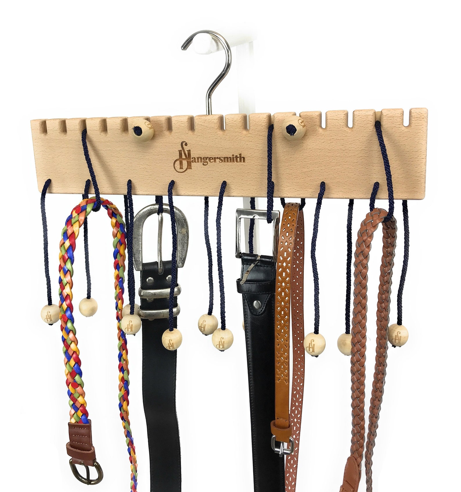 Belt Rack Deluxe Wooden Storage Hanger Accessory Holder Etsy