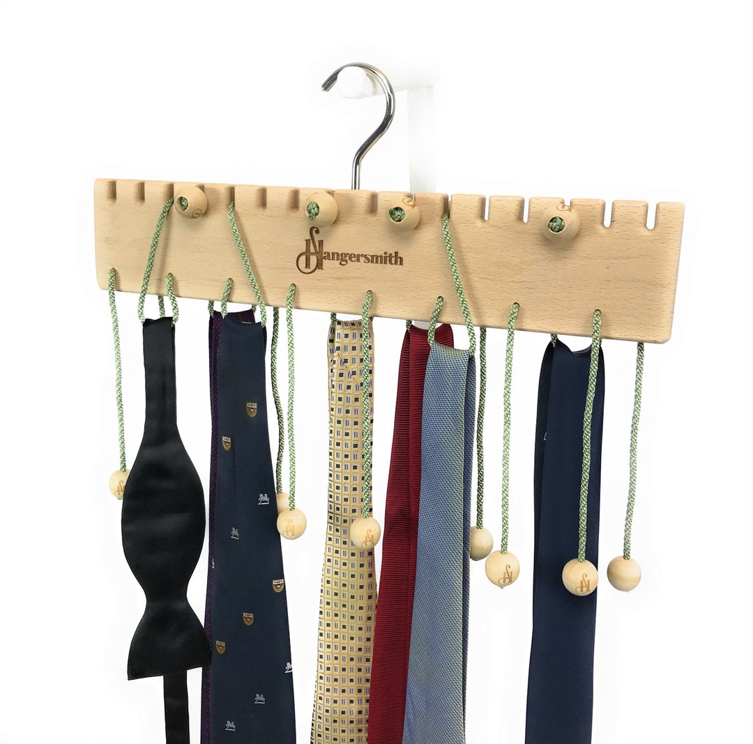 Portacinture In Legno Con 14 Ganci - Organizer Per Armadio | Girevole 360°, Per Cinture, Cravatte, Sciarpe - Foto 10