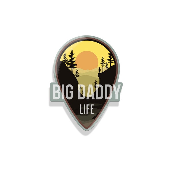 Drop Your Pin Vinyl Decal - Big Daddy Sticker, Unique Gift for Him, Adventure Enthusiast Decal, Father's Day Gift