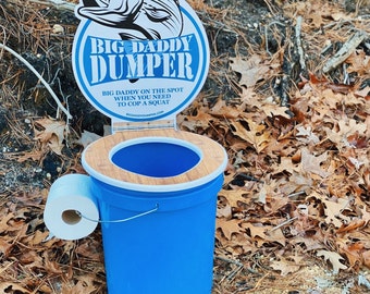 Big Daddy Dumper Portable Toilet - 5 Gallon Bucket (Not Included) - Convenient Outdoor Sanitation Solution - Camping, Hunting, Fishing