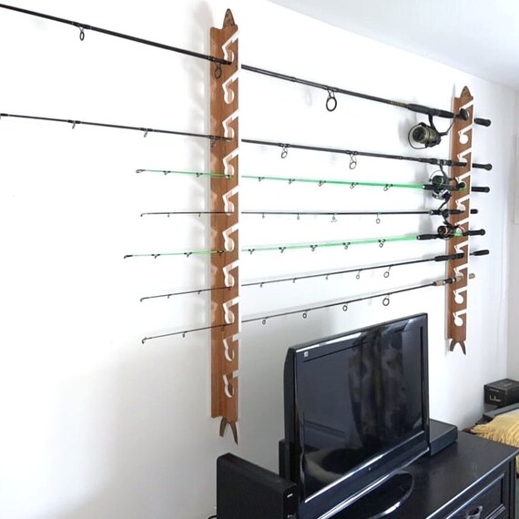 Buy Fishing Storage 10-holder Wall or Ceiling Mount Interlocking Fishing  Pole Holder Big Daddy Fishing Rod Racks Online in India 