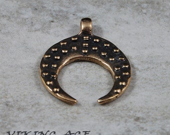 Bronze lunula pendant from Poland , Slavic Moon Amulet
