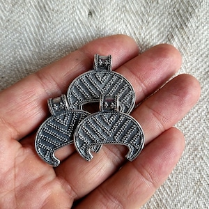Silver lunula pendant from Latvia X c. Slavic Moon Amulet